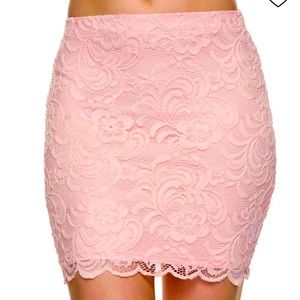 Mini lace skirt
